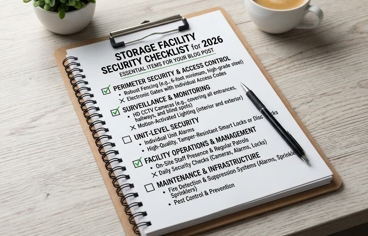 Storage Facility Security Checklist for 2026