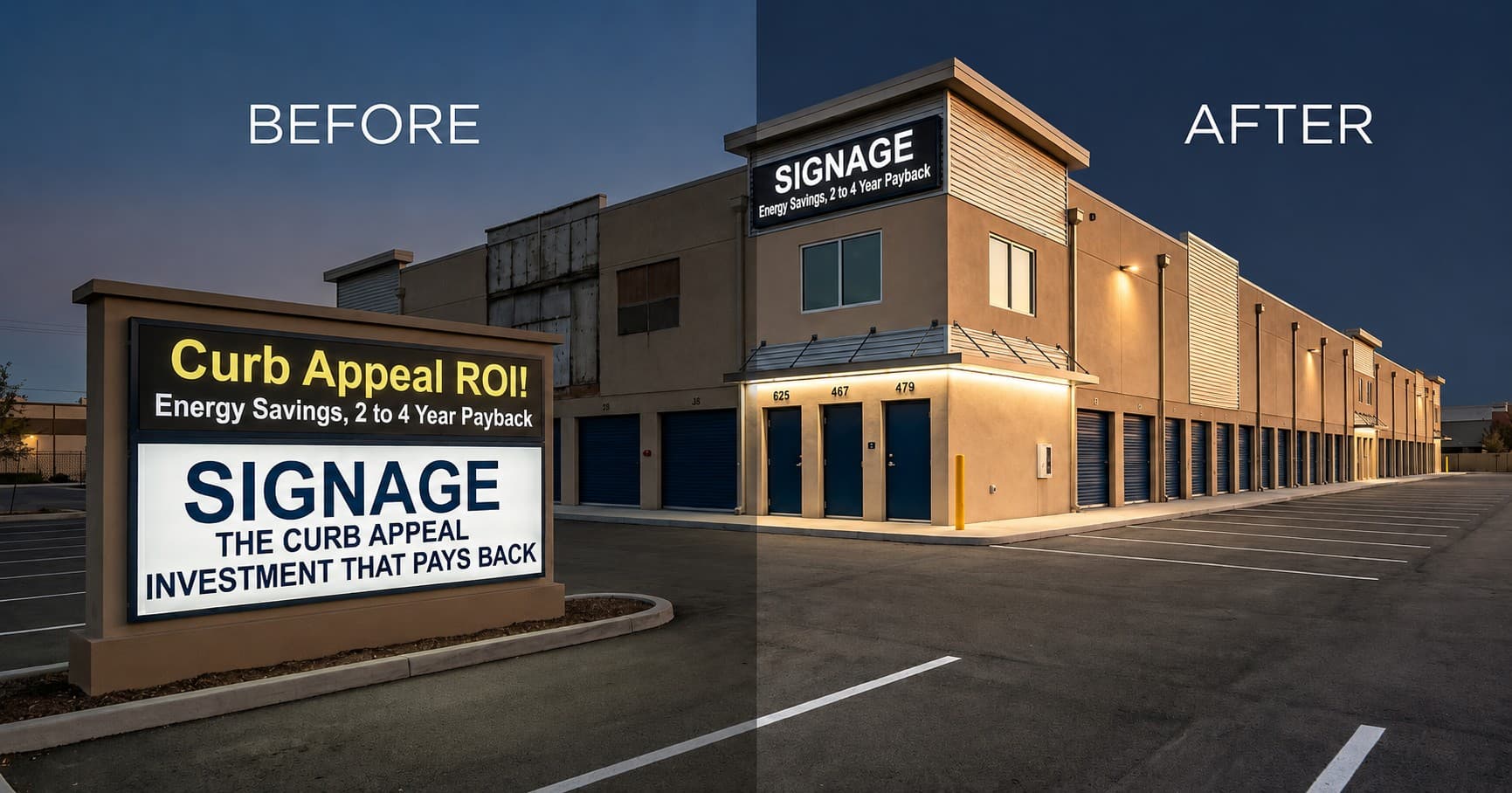 Signage and Lighting for Self-Storage: The Curb Appeal Investment That Pays Back